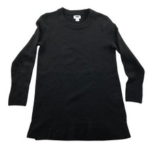 Old Navy Womens Sweater Dress Small Black Cozy Plush Knit Pullover Crewneck Mini