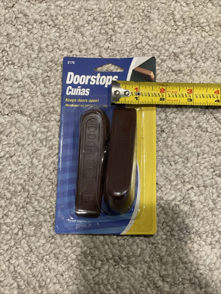 Juego de 2 topes de puerta Waxman Soft Touch goma marrón nuevo Foto 4 de 4