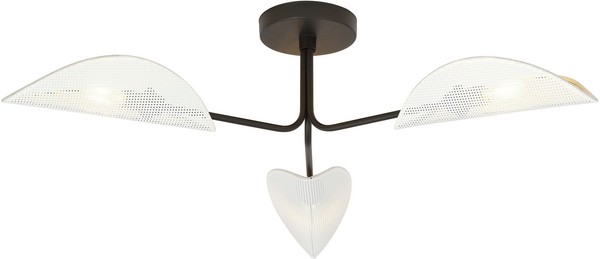 3 Deckenleuchten 3X40W/E14 IP20 Weiß Schwarz Gold Modern-image