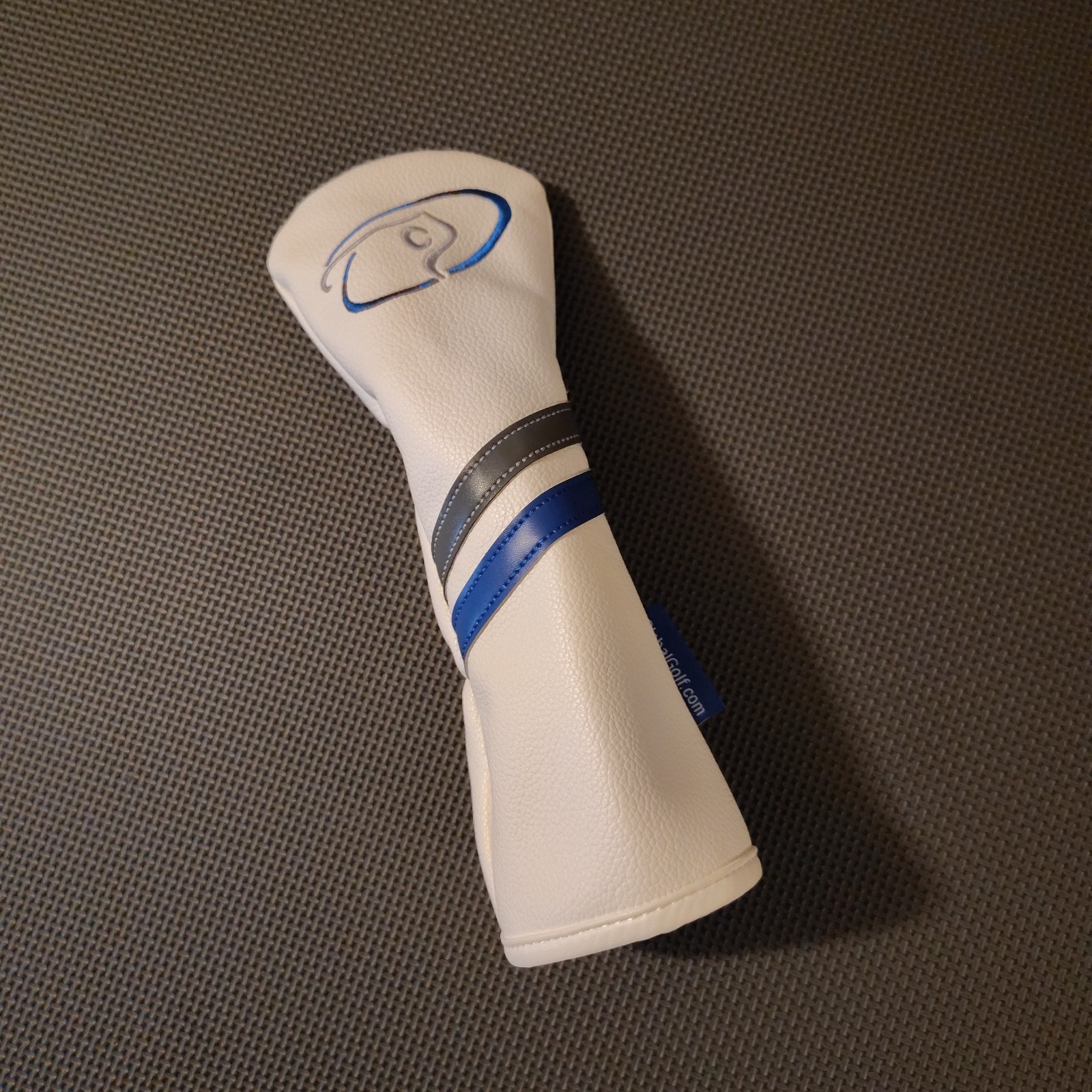 Global Golf White Stripes Hybrid Utility Head Cover / Nice Used Condition