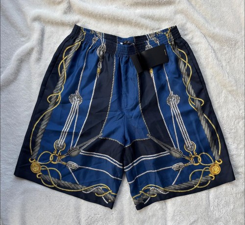 Versace marineblau & schwarz maritim Druck Seide Shorts-UVP $ 1275-authentisch-neu - Bild 1 von 4
