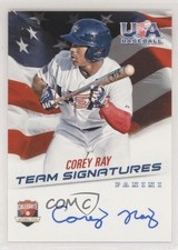 2015 USA Baseball Box Set Collegiate National Team Signatures Corey Ray Auto 3wu