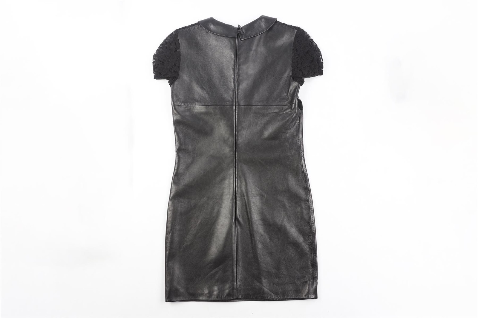 SAINT LAURENT MINI ABITO IN PELLE NERO FR 36 UK 8