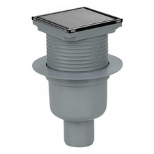 100x100mm Floor Drain Bottle Gully Trap Tiled or Steel Bottom Outlet 50mm