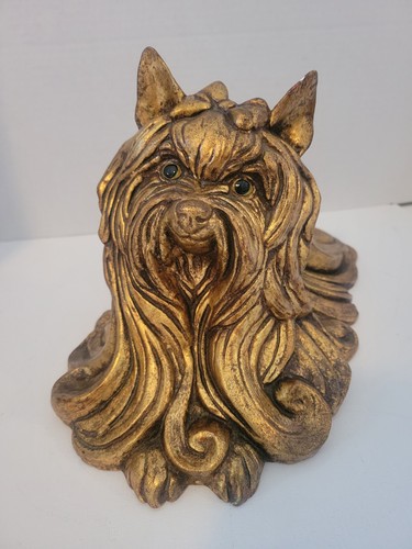 KAY FINCH #831 Blattgold handbemalt Yorkshire Terrier / 60er Jahre / Hundefigur