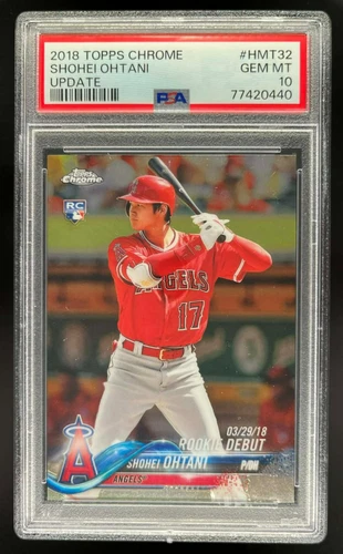2018 TOPPS CHROME UPDATE SHOHEI OHTANI RC ROOKIE DEBUT PSA 10 GEM MINT