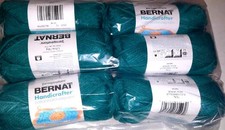 Bernat Cotton Handicrafter Yarn Lot of 6 Skeins 4 Medium TEAL
