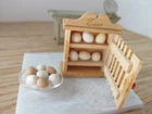 Vintage Bodo Hennig Egg Cabinet Shelf Box + Bowl Eggs Dollhouse Miniature 1:12