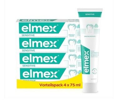 Elmex Sensitive Zahnpasta 4x75ml | Vorratspack| Neu & OVP