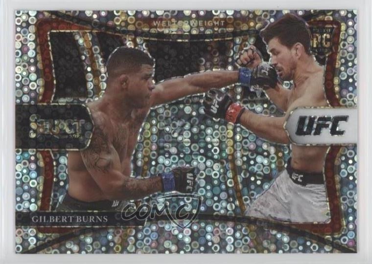 2021 Panini Select UFC Premier Level Disco Prizm Gilbert Burns #139 h3a