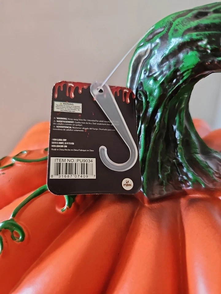 Pumpkin Head Mask Creepy Two-Sided Halloween Costume Face Latex Scary Cosplay - Image 2 of 4