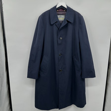 Vintage Aquascutum London Trench Coat Mens Size 46 L Aqua 5 Wool Zip Out Lining