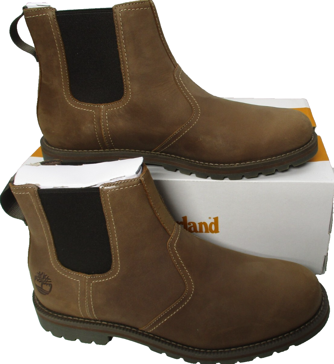 Timberland Larchmont Mid Chelsea Boots Leather Brown Brownie 