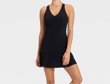 Target All In Motion Size Small Blue Ruffle Workout Active Dress Cutout