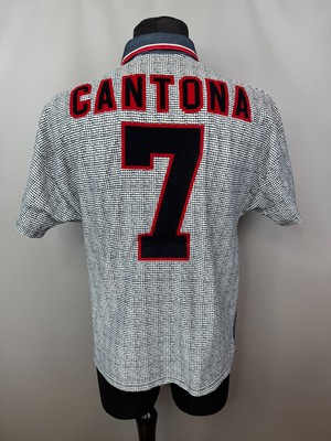 MANCHESTER UNITED 1995 1996 CANTONA AWAY SHIRT FOOTBALL SOCCER