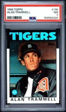 1986 TOPPS #130 ALAN TRAMMELL PSA 7