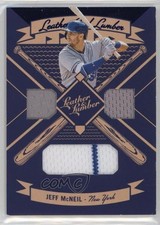 2019 Panini Leather & Lumber and Triple Relics Blue Jeff McNeil #LLT-JM e2j