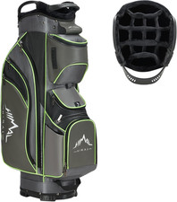 14-Way Golf Cart Bag with Full Length Divider, Premium PU Leather Golf Bag with