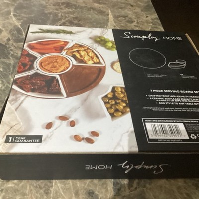 7-teiliges Servierschalen Set Keramik Schüsseln Servierbrett Geschirr Snacks Essen