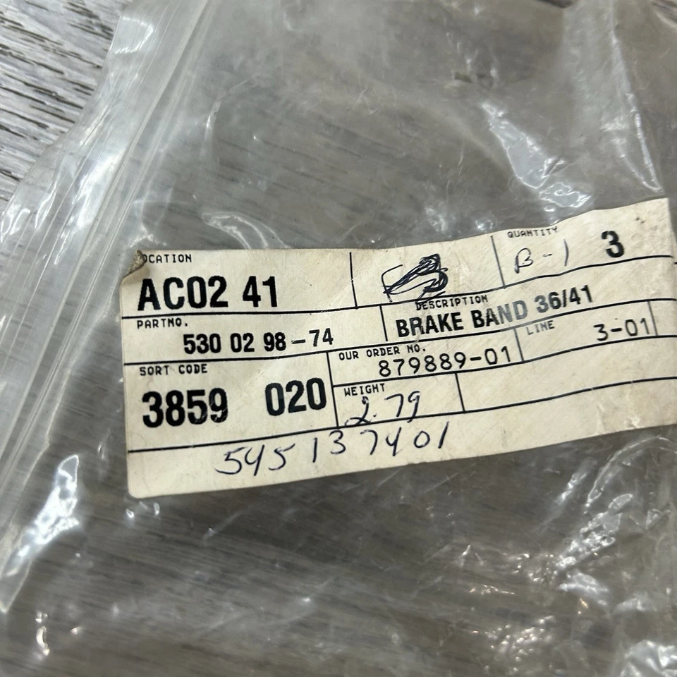 Husqvarna 530029874 Brake Band 36 41 141 136 142 Saws Nos Oem Lot Of 2 Foto 2 de 4