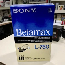 Sony Betamax L-750 Blank Media Video Cassette Tape Hi-Packing Brand New Sealed