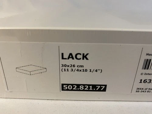 IKEA Lack Floating Wall Shelf White 30x26 cm 11 3/4 x 10 1/4 New In Package x2
