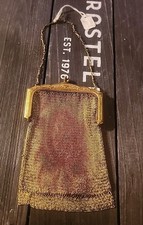WHITING  DAVIS EL SAH Enamel Mesh Purse Rare Antique Art Deco