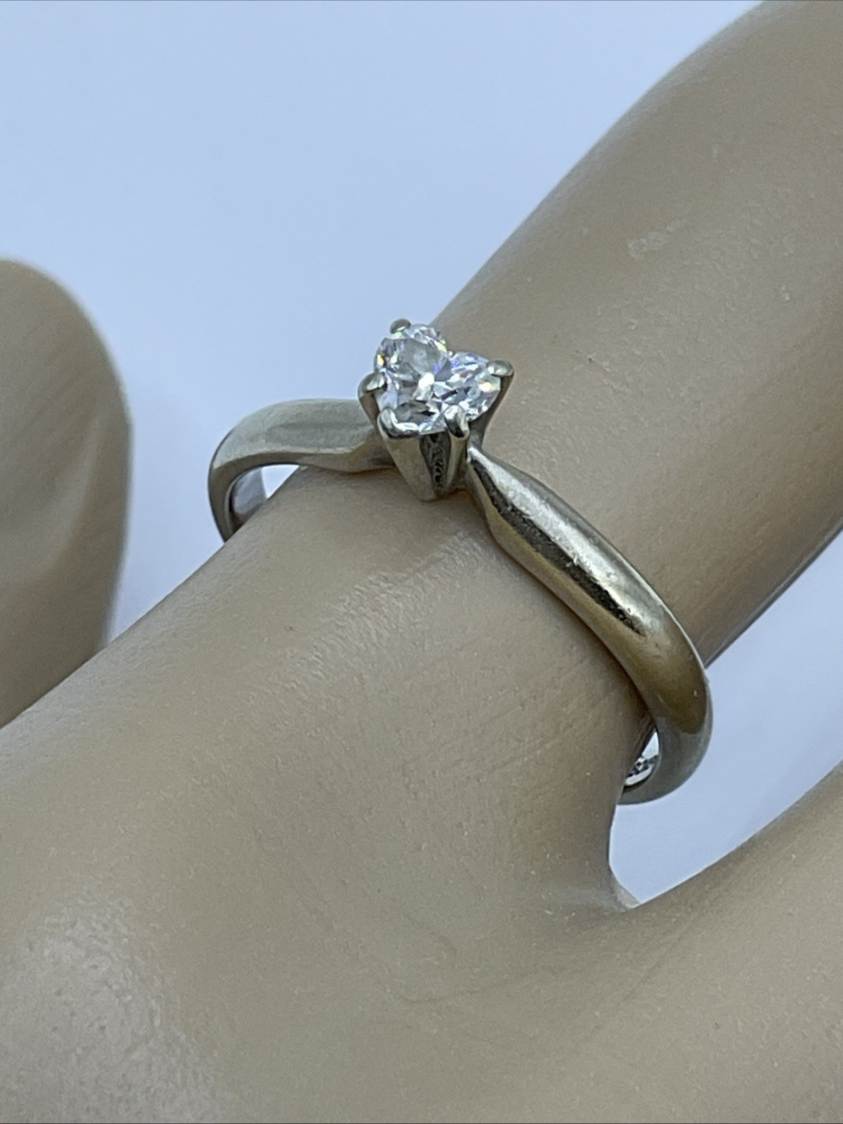 MAGIC GLO Engagement Ring Solid 14K White Gold So… - image 10