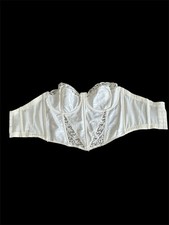 Vintage 70  s Valmont Cream Lace Bustier Corset Size 40D Intimates