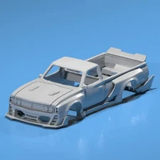 3D Resin FatBoi Wide Body Kit for Hot Wheels Datsun 620 – Plug & Play Custom Set