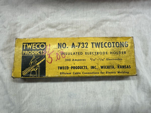 Tweco Products NO. A-732 Twecotong 300 amps Insulated Electrode Holder