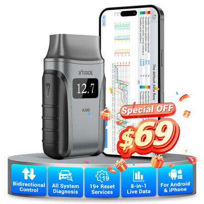 2026 XTOOL A30D V2.0 BT OBD2 Scanner Car Bi-directional Diagnostic Tool 19+Reset