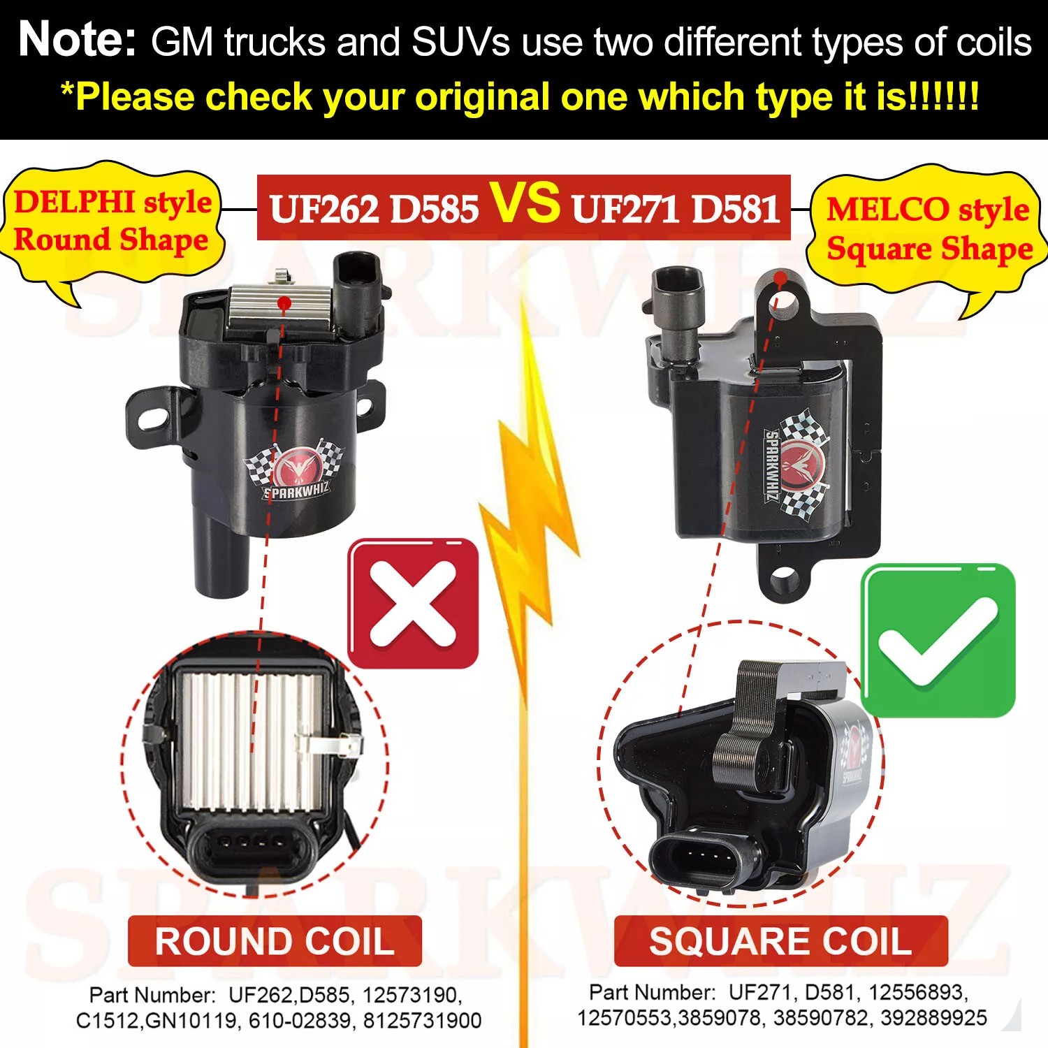 8PCS Ignition Coil + Spark Plug + Wires For Chevy GMC 4.8L 5.3L 6.0L 8.1L UF271