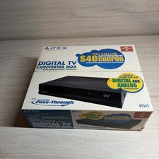 Apex Digital DT502 TV Converter Box Analog Pass Through - Brand New