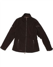 EDDIE BAUER Womens Tracksuit Top Jacket UK 14 Medium Black Polyester CD18