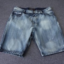 Ecko Unltd Mens Denim Shorts Size 40 Blue Acid Wash Baggy Streetwear Jorts