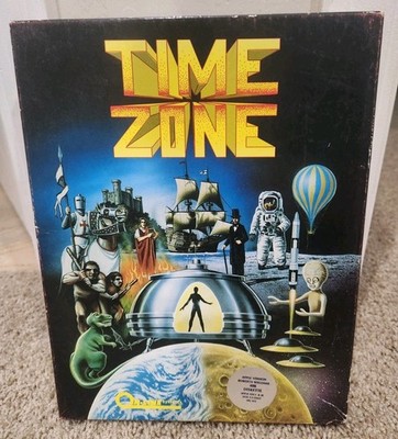 Vintage Apple II Time Zone On-Line Roberta Williams Big Box Pc Game Sierra CIB