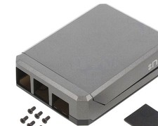 Enclosure: for computer; Raspberry Pi 4 B; aluminium; gre - ARG-15392 | EU Stock