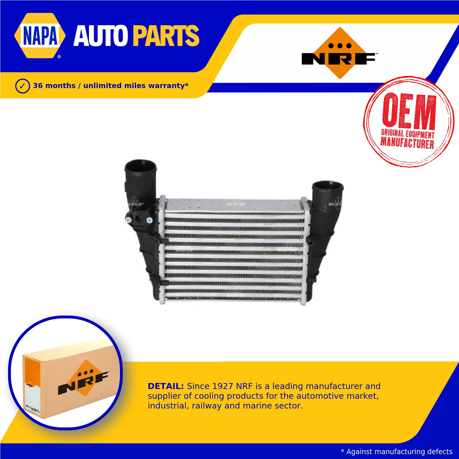 Intercooler fits AUDI A6 C5 1.8 97 to 05 NRF 058145805A 058145805B 058145805G