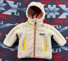 Patagonia Kids Baby Reversible Tribbles Hoody Jacket Sz 6-12M Deep Pile Fleece