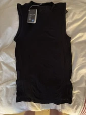 New black Falke Medium Cooling Ultralight Singlet Sleeveless Base Layer 