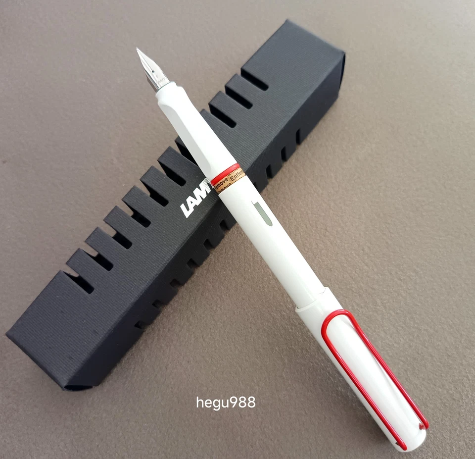Safari Special Edition Fountain Pen F Nib Red Clip White Pen Office In Box — 第 2/4 张图片