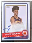 2022 Topps Chrome McDonald's A/A Paper Dillon Mitchell #PA-DM Auto + Bonus Card
