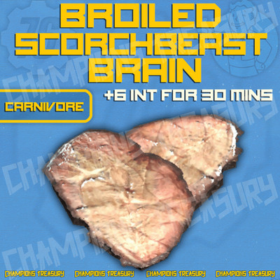 FALLOUT 76 PC x50 BROILED SCORCHBEAST BRAIN [+6 INT FOR 30 MINS] CARNIVORE