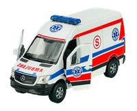 Welly MERCEDES-BENZ Sprinter Panel Van Ambulance Polen 1:34 Die Cast Metal