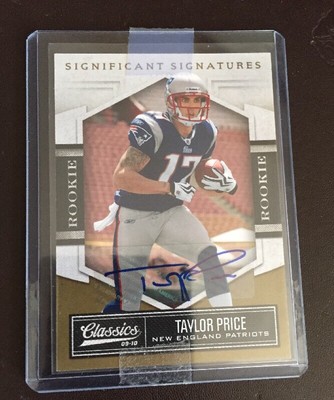 2010 Classics Significant Sigs Rookie RC # 194 Taylor Price #/399 Patriots Auto
