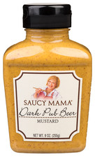 Saucy Mama Dark Pub bière moutarde (9 oz.) - Lot de 6