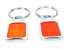 Rectangle Jewel Key Tag w/Split Ring, Stylish Design, Color Choice, Sweda #KC104