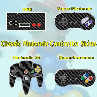 2 Vinyl Skin For Nintendo, Super Nintendo, Nintendo 64, Super Famicom Controller