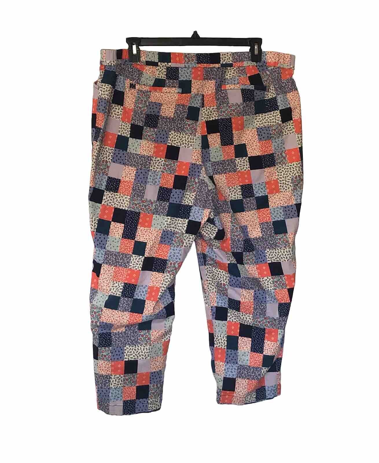 Lands End Patchwork Cropped Pants Plus Size 20W F… - image 2